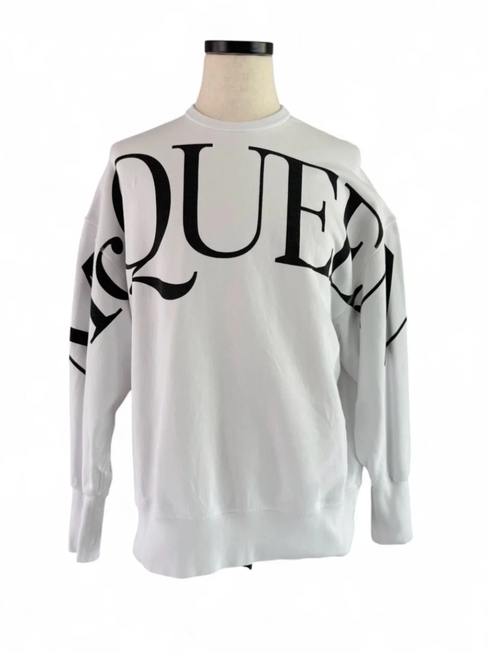 Alexander McQueen Logo Print OVERSIZED Sweatshirt Size XS